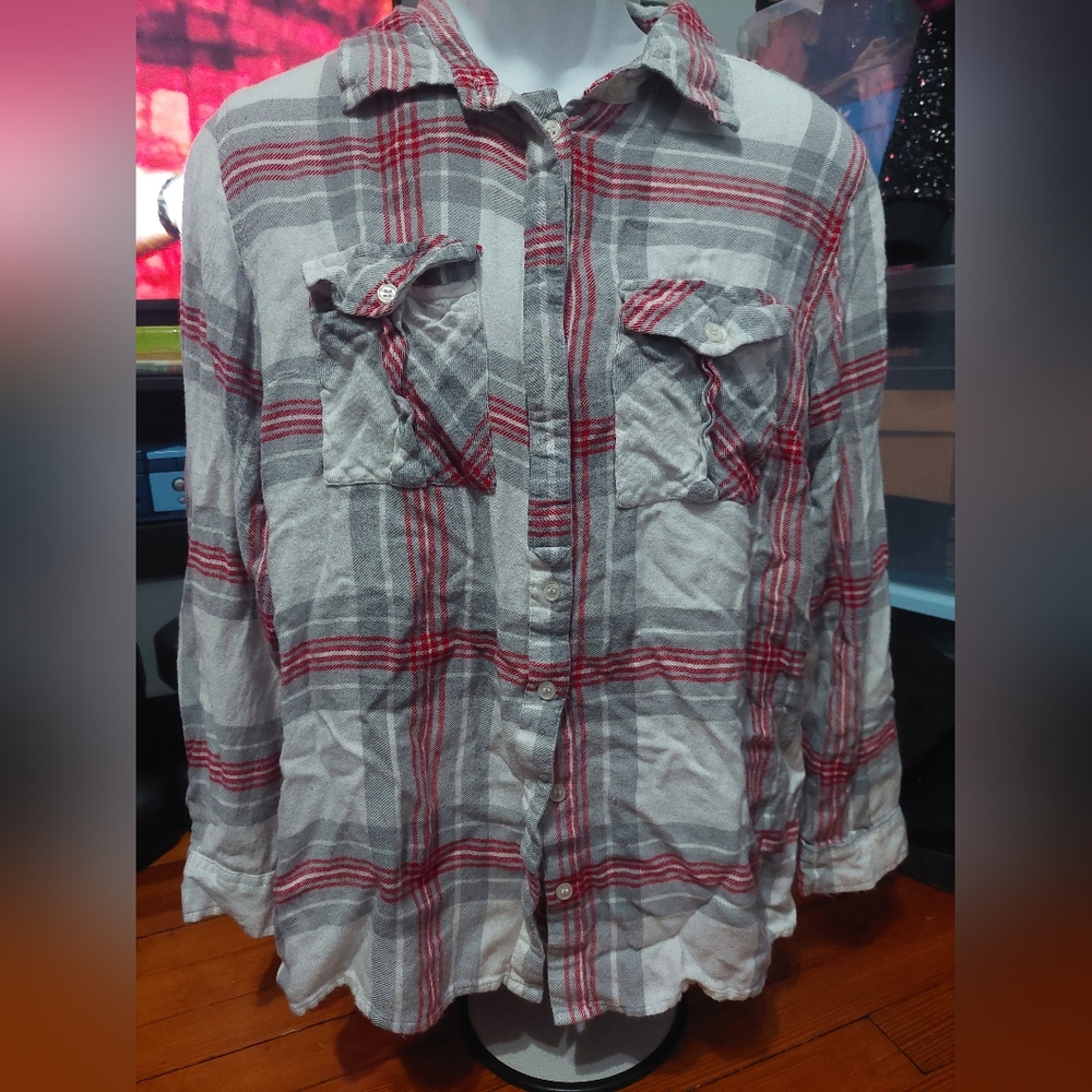 Ashley Stewart plaid shirt 16